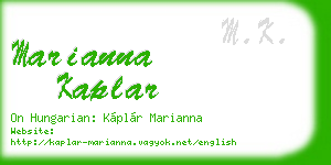 marianna kaplar business card
