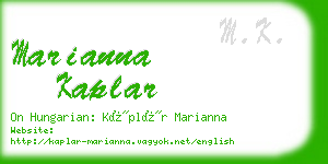 marianna kaplar business card